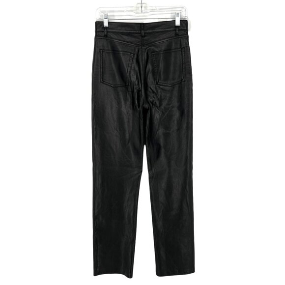 Wilfred Faux Leather Gloss Black High-Waisted Pants Size 4 - Picture 5 of 9